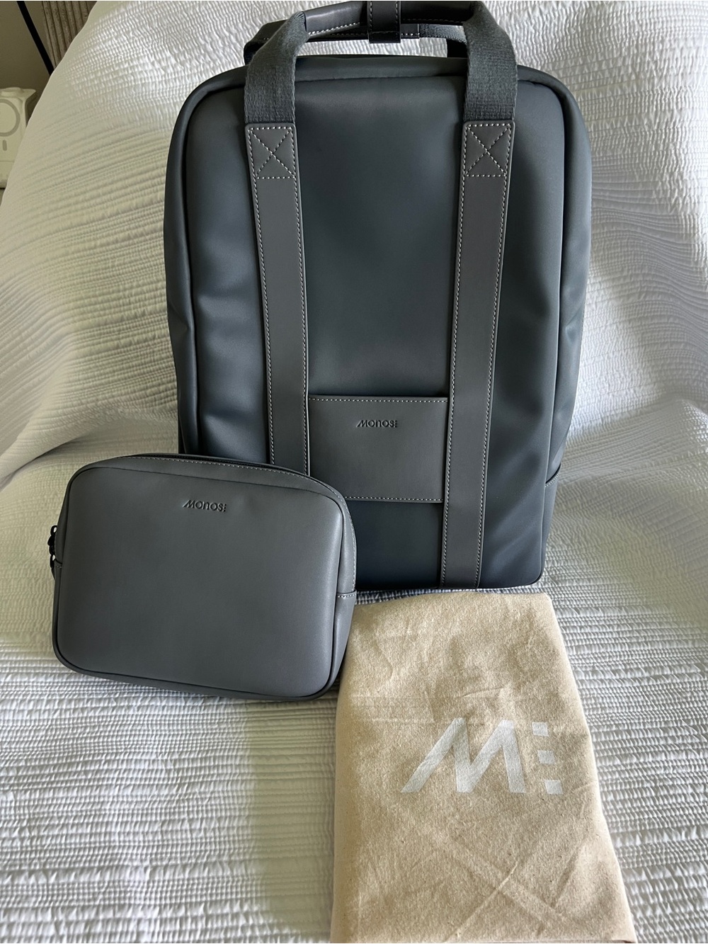 Monos Metro Backpack in Grey Laptop Travel Bag